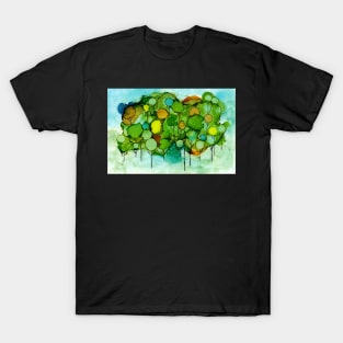 Drunken Forest Bubbly Abstract Trees T-Shirt